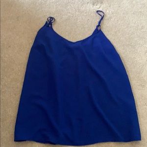 Blue spaghetti strap tank top
